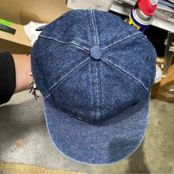 Vintage 80s 90s Levi's Strauss & Co Blue Denim Jean Hat Cap